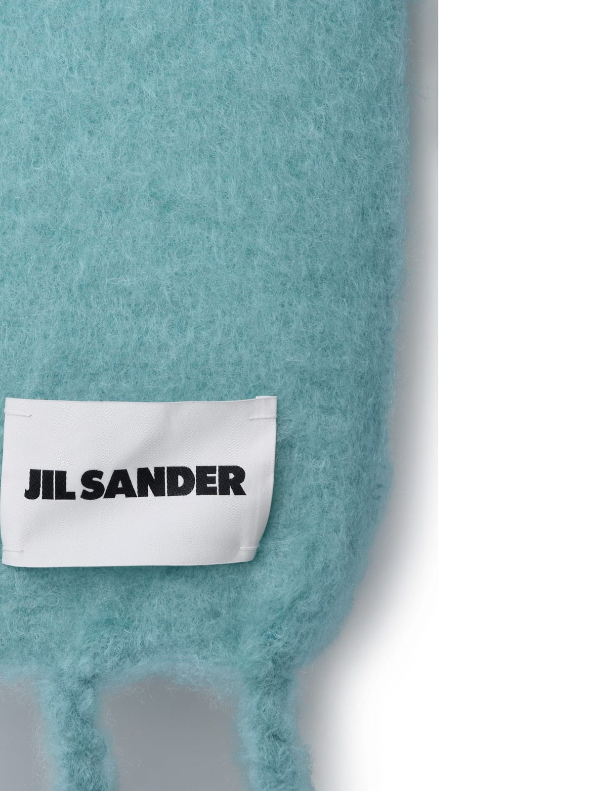 Shop Jil Sander Teal Wool Blend Scarf In Light Blue