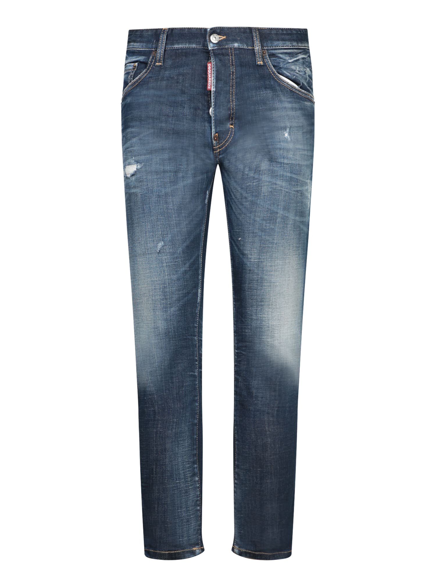 Dsquared2 Slim Skater Wash Knees Blue Jeans