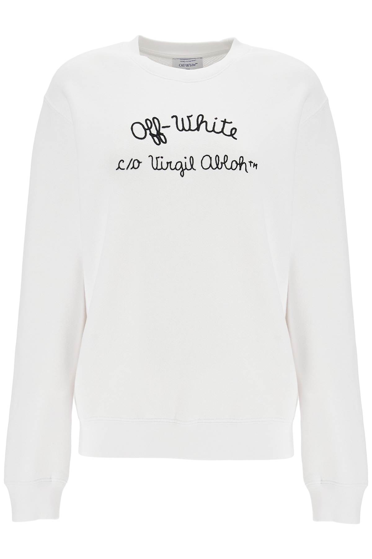 Shop Off-white Crewneck Sweatshirt With In White - Black (white)