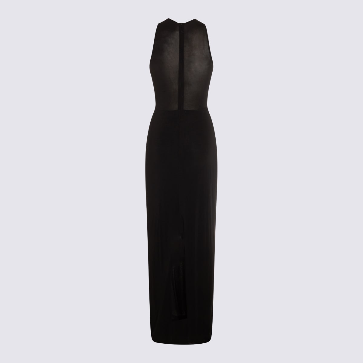 Shop Jean Paul Gaultier Black Viscose Maxi Dress