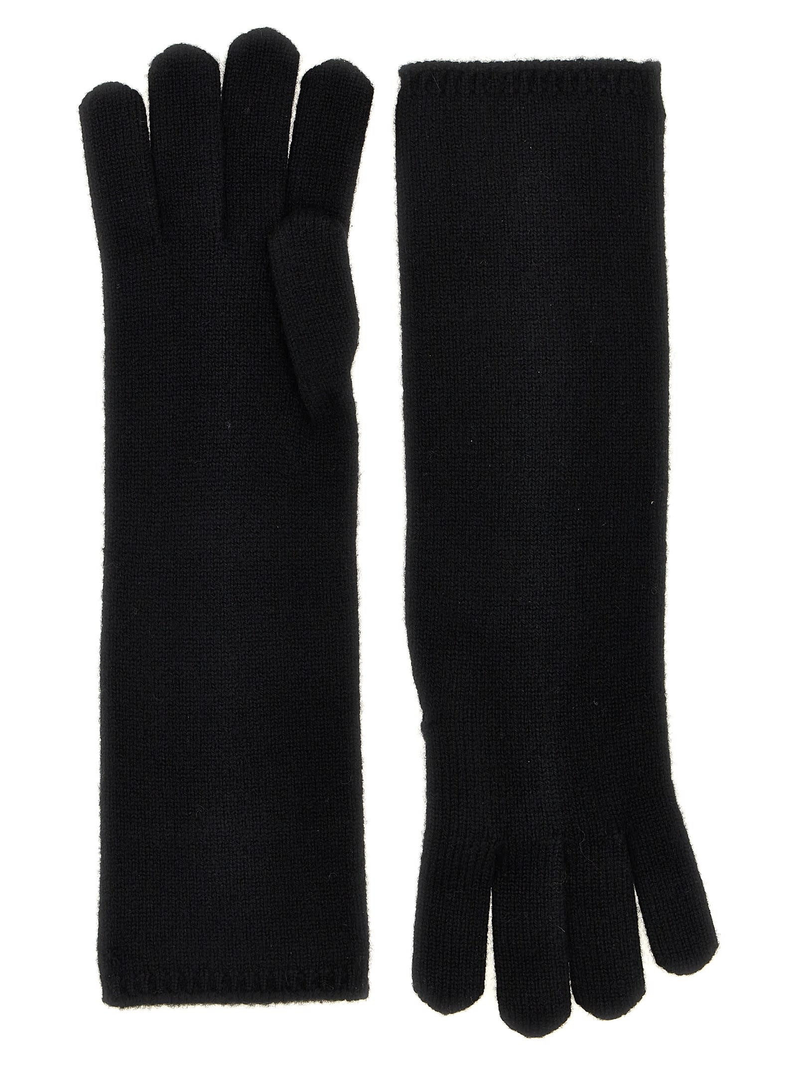 Max Mara Woman Black Gloves In Black