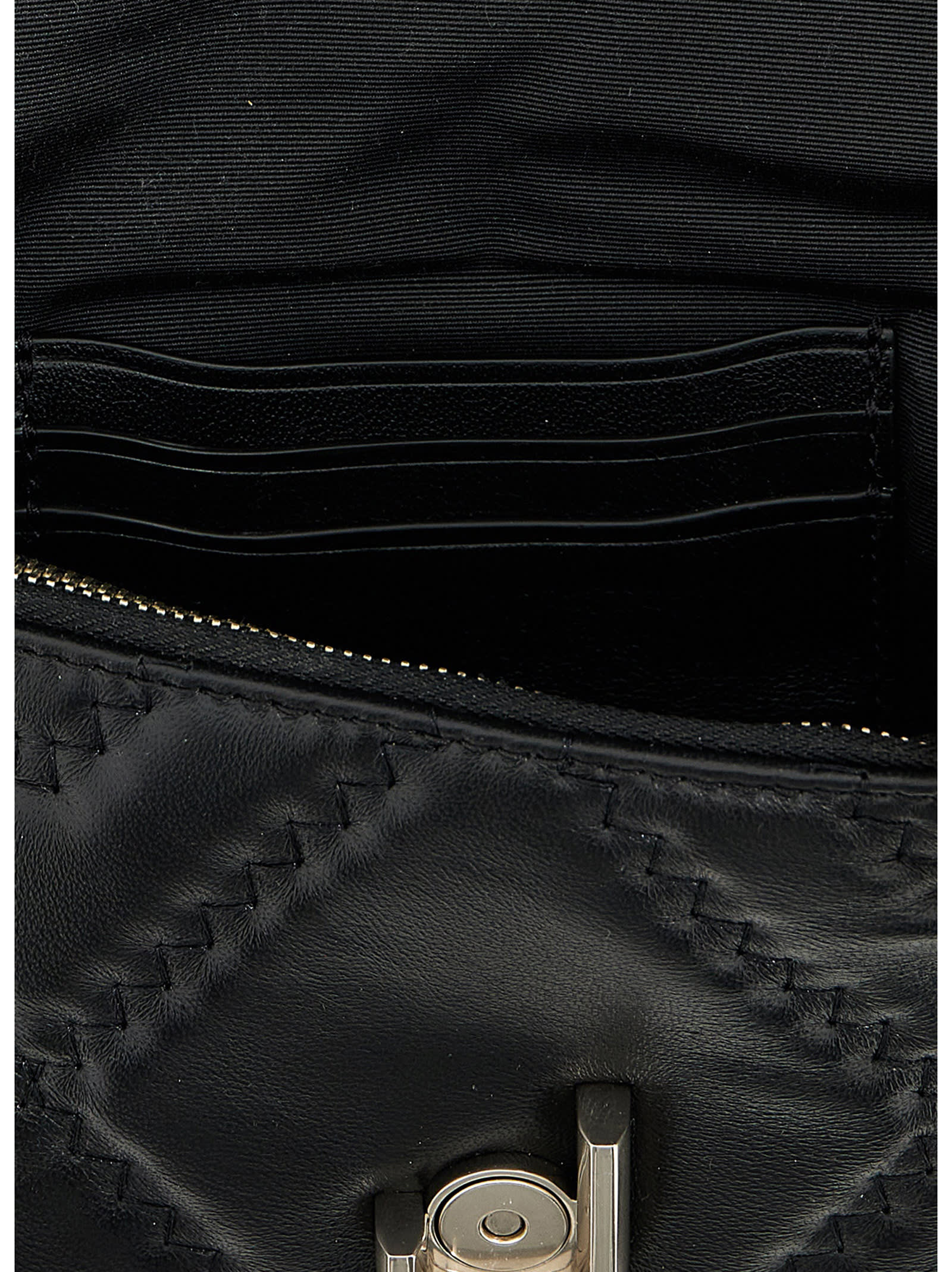 Shop Marc Jacobs Logo Shoulder Bag In Black