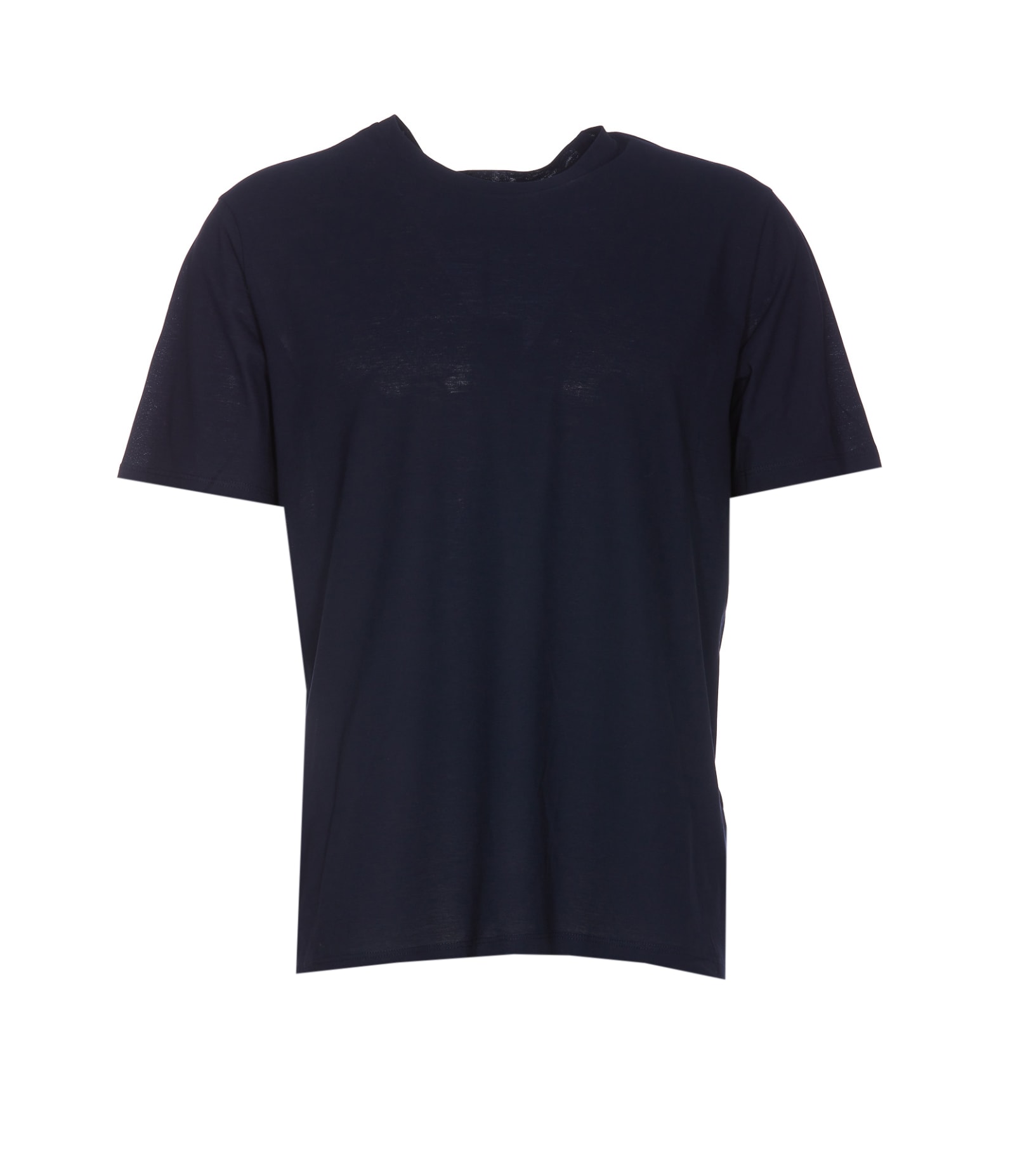 Herno Jersey Crepe T-shirt In Blue