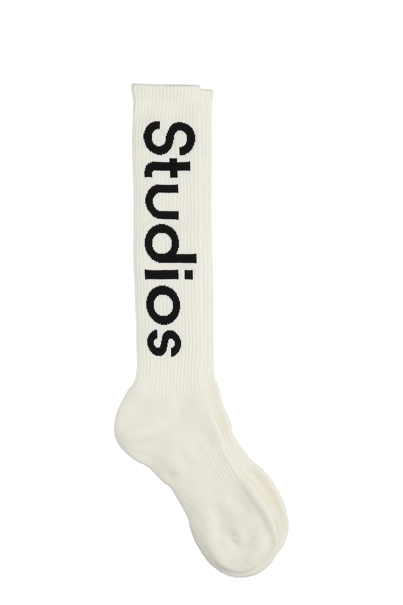 Acne Studios Socks In White Cotton