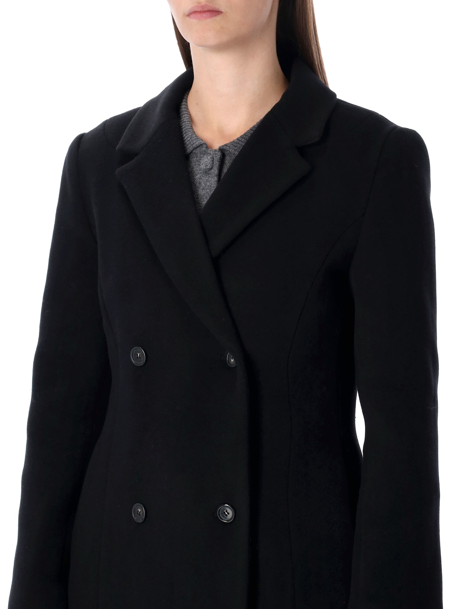 The Garment Clooney Black Wool Blend Coat In Black
