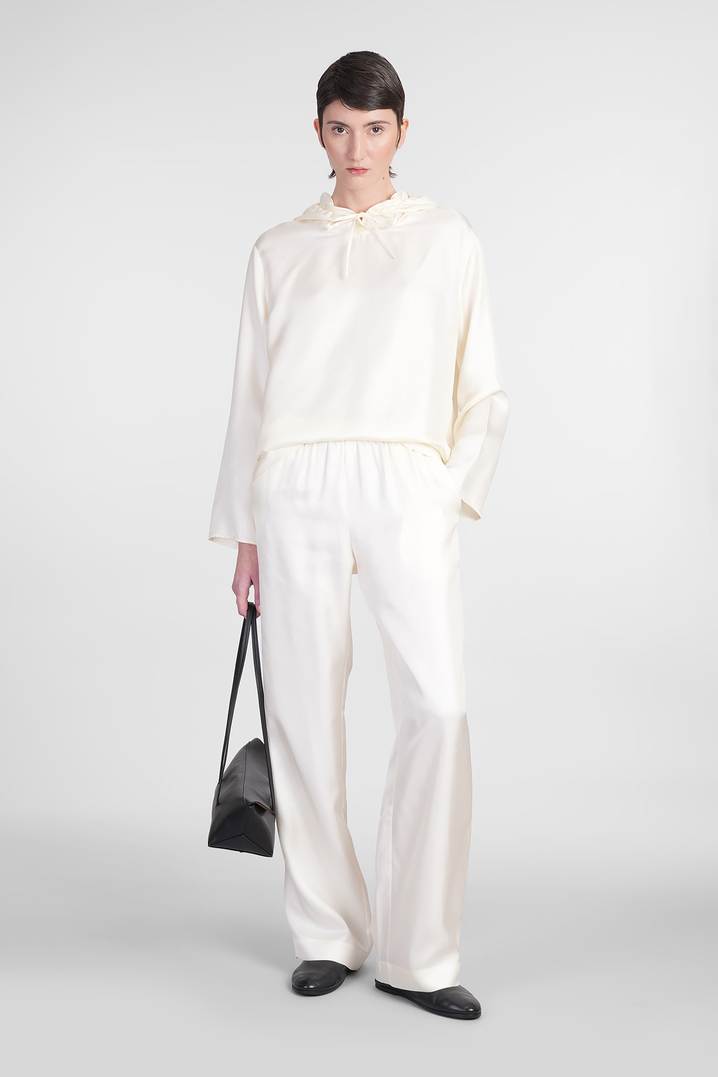 Shop Loulou Studio Alera Pants In Beige Silk