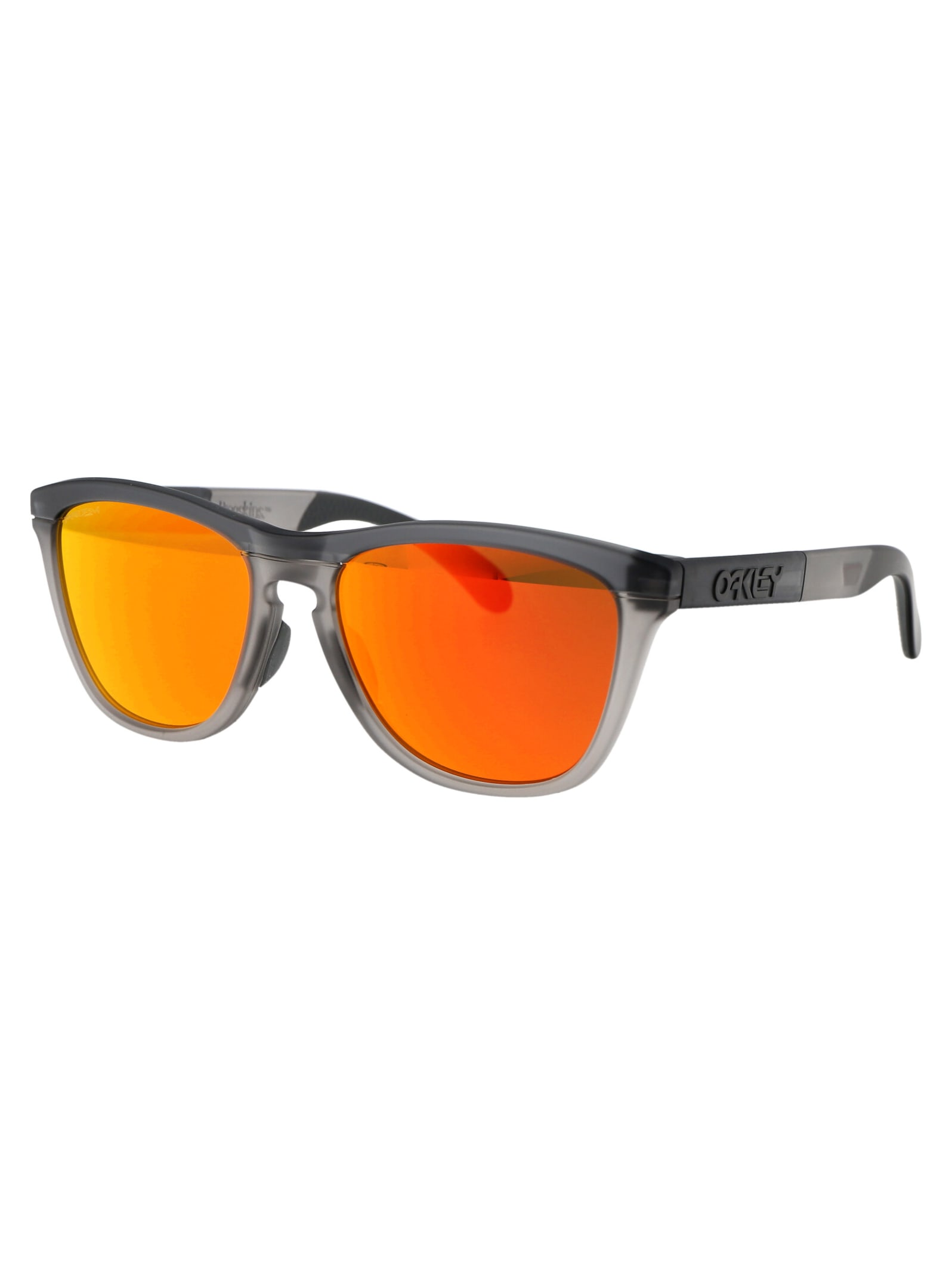 Shop Oakley Frogskins Range Sunglasses In 928401 Matte Grey Smoke/grey Ink