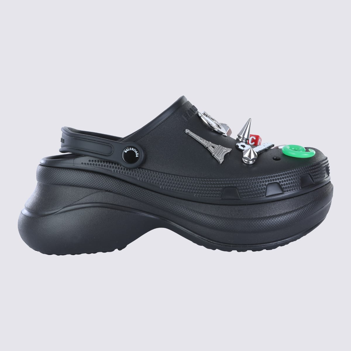 Shop Balenciaga Black Leather Sandals