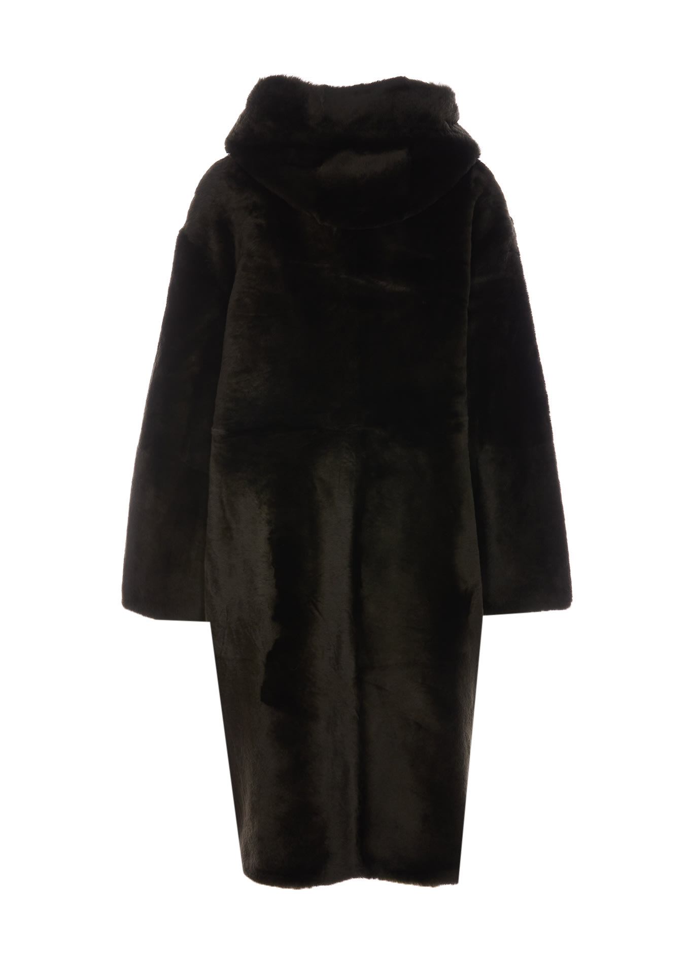 Shop Yves Salomon Merla Coat In Green