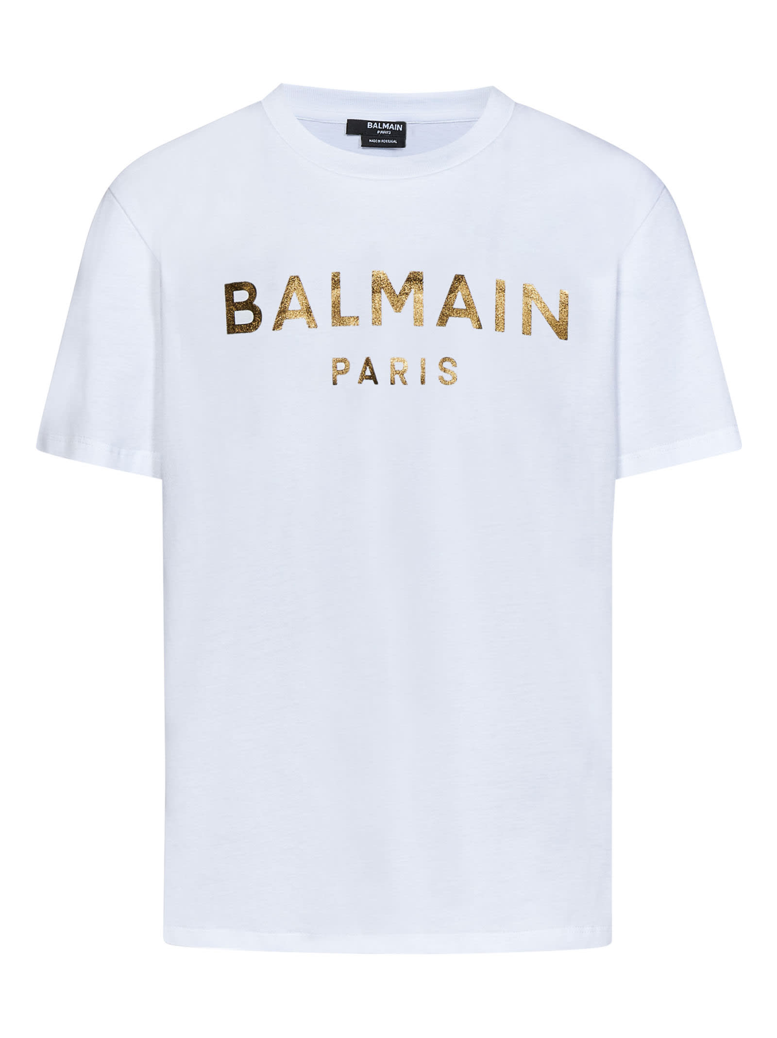 Balmain Kids' T-shirt In White/gold
