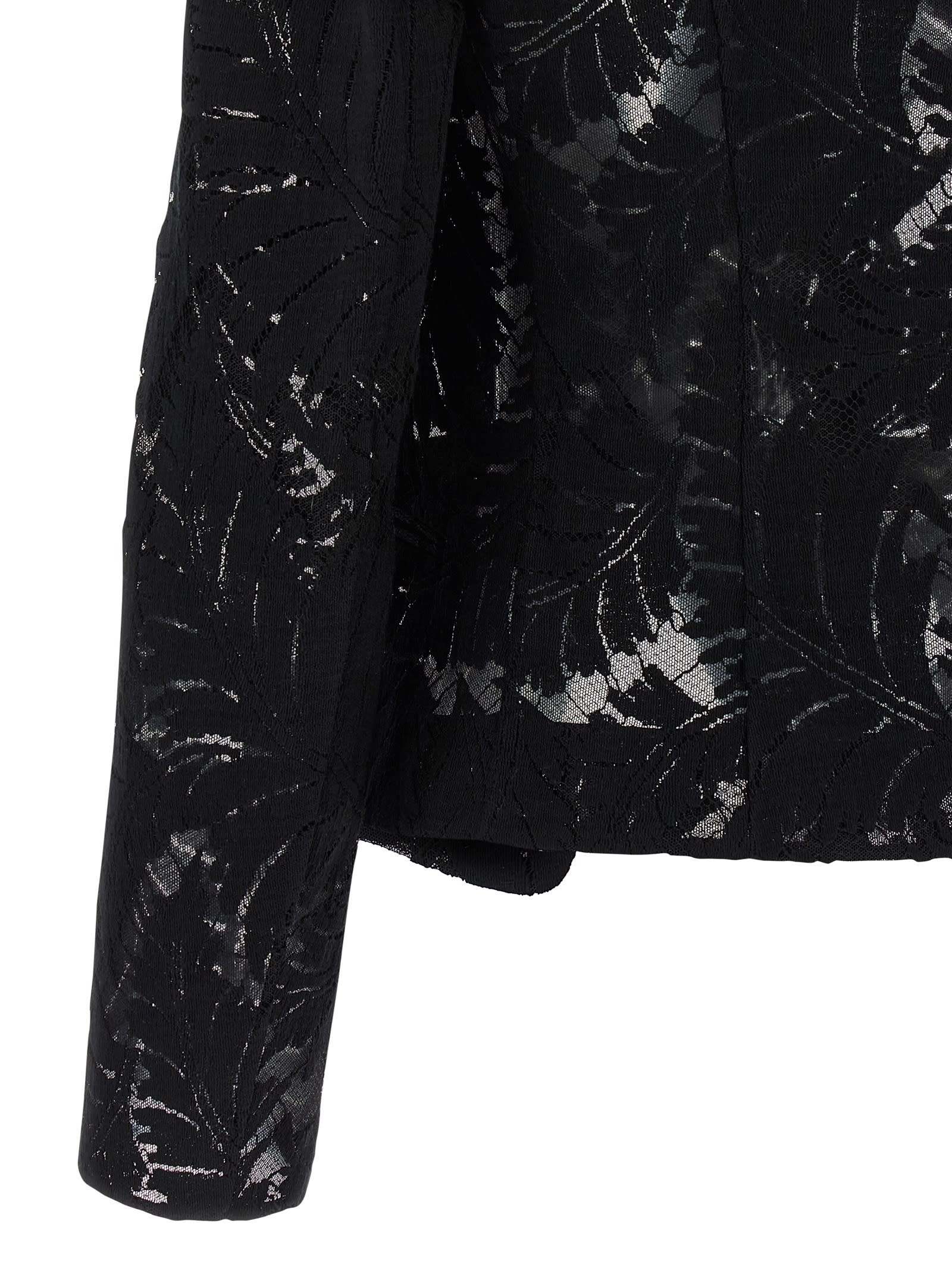 Balmain Women Lace Blazer In Black