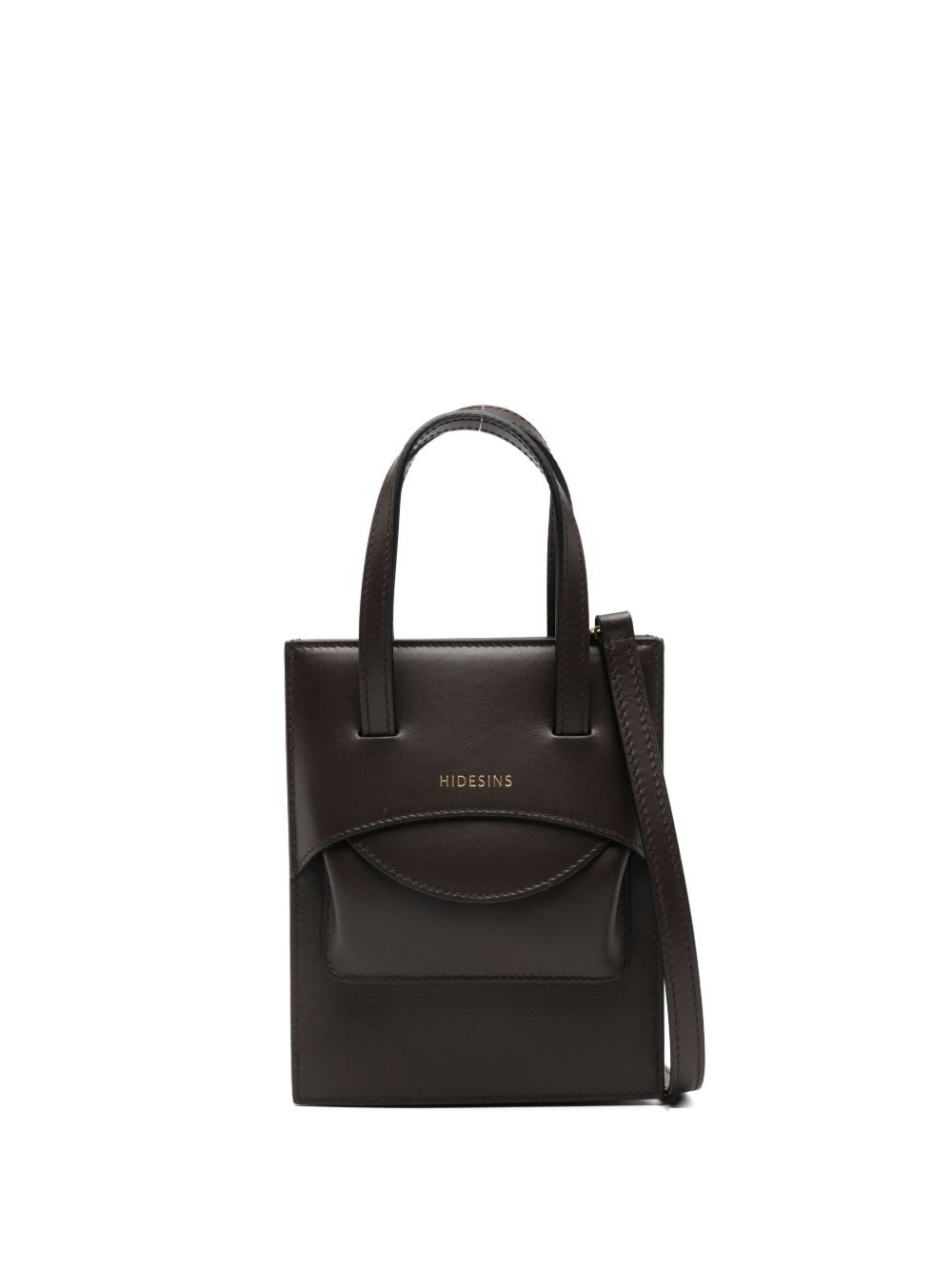 Hidesins Flap Leather Mini Bag In Brown