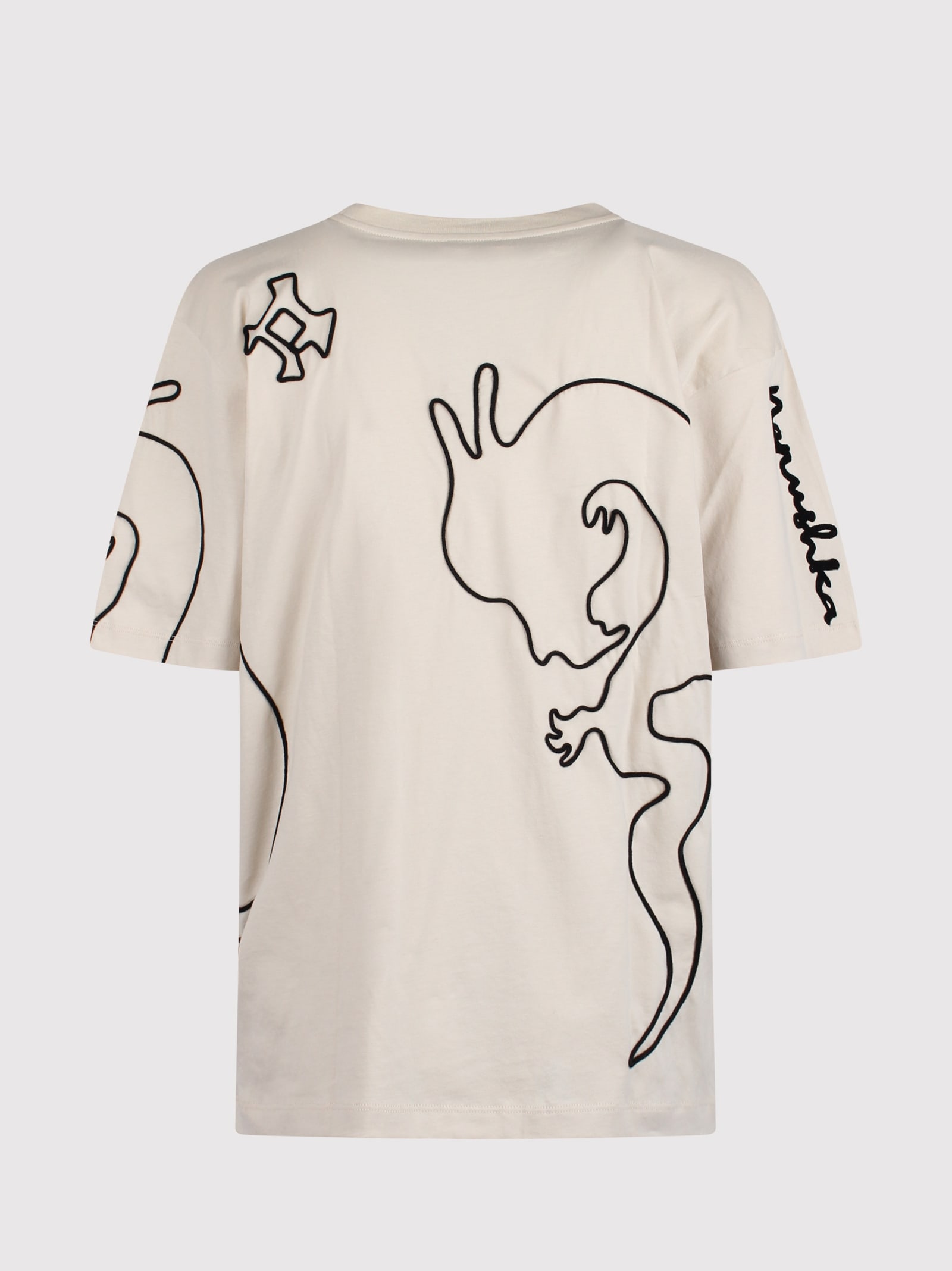 Shop Nanushka Cotton T-shirt With Embroidery