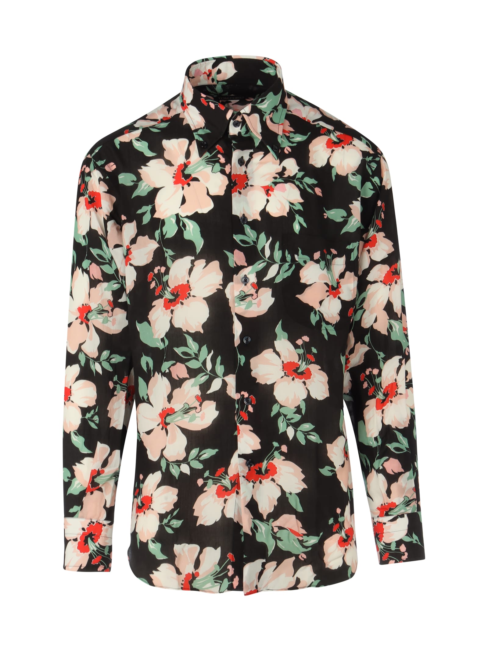TOM FORD PAINTED FLORAL PRINTED SHIRT,11797834