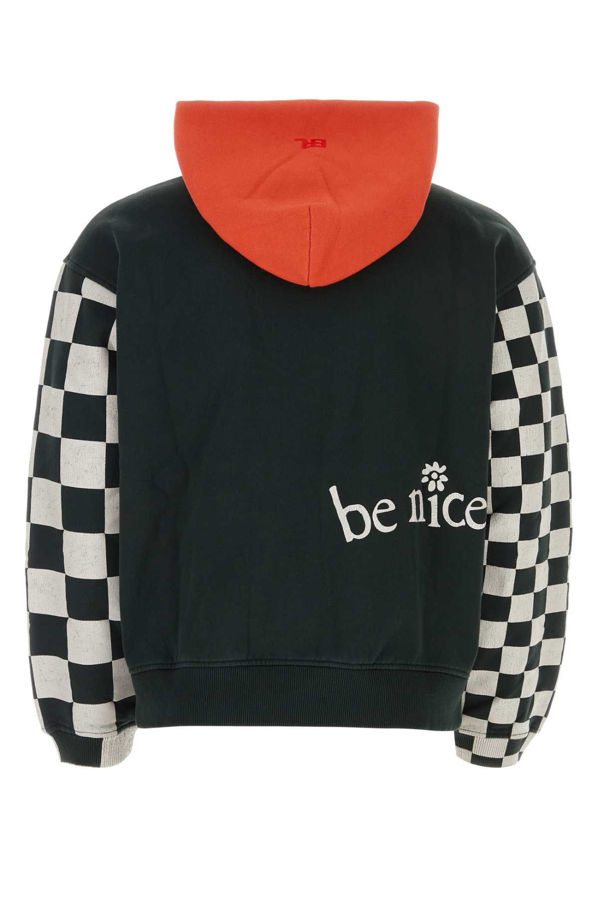 Shop Erl Multicolor Cotton Blend Sweatshirt In Black Checker