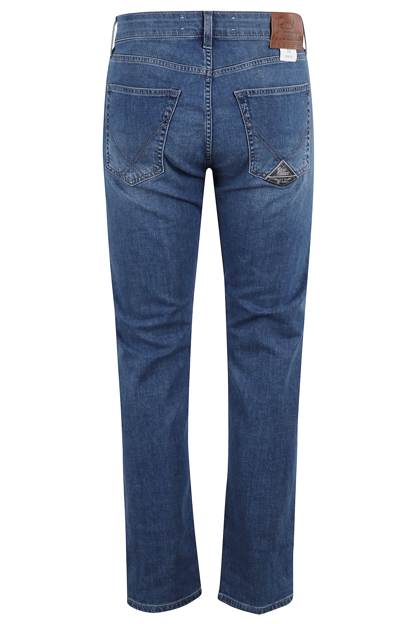 Roy Rogers Slim-fit Five-pocket Blue Jeans With Medium Rise In Blue