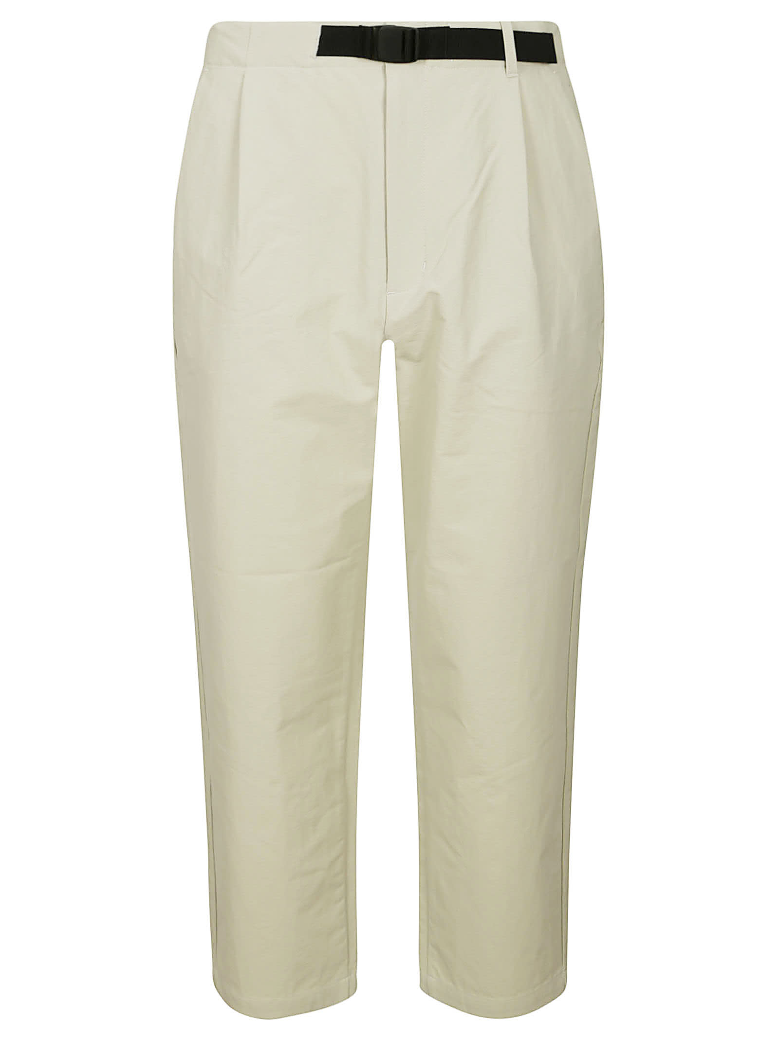 Shop Goldwin One Tuck Tapered Ankle Pants In Lb Light Beige