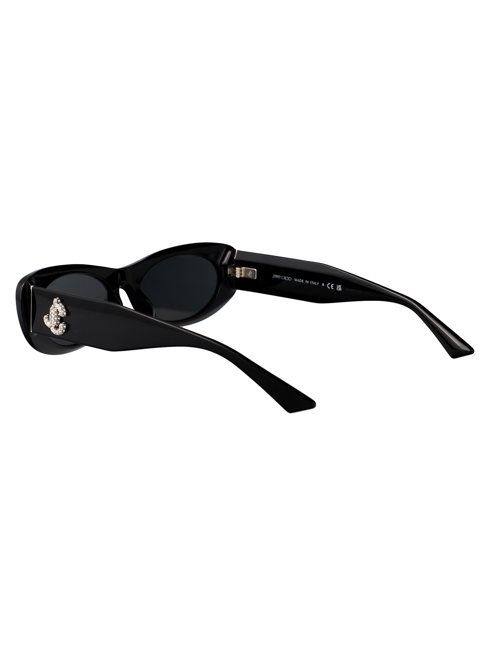 Jimmy Choo Nero Acetate Sunglasses In Black