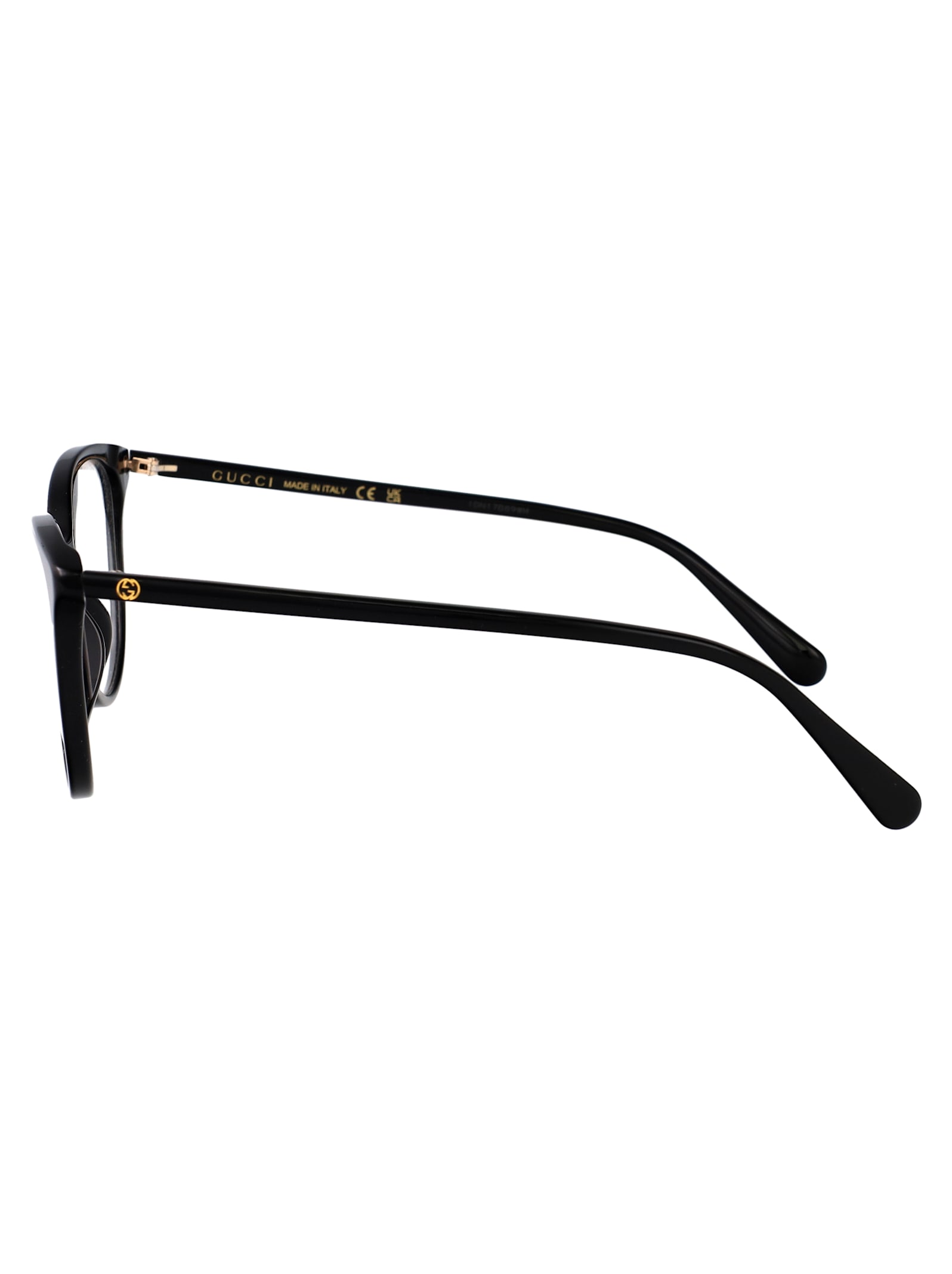 Gucci Black Black Transparent Acetate Glasses In Black