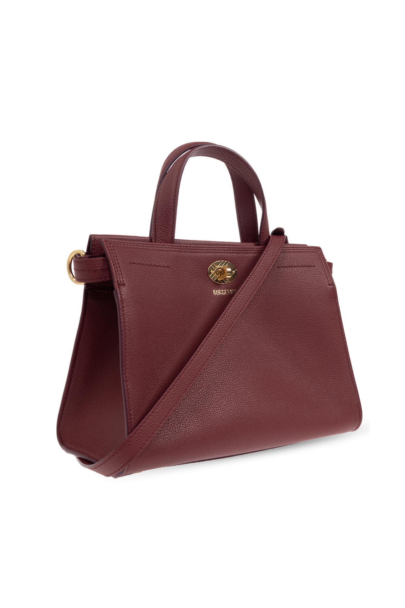 Burberry Womens Punnet Cotswolds Mini Leather Tote Bag In Red