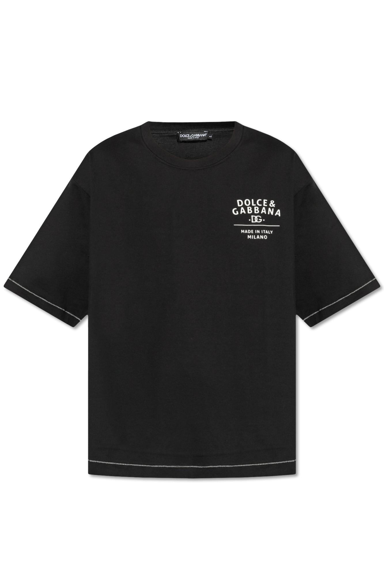 Dolce & Gabbana T-shirt With Logo In Black