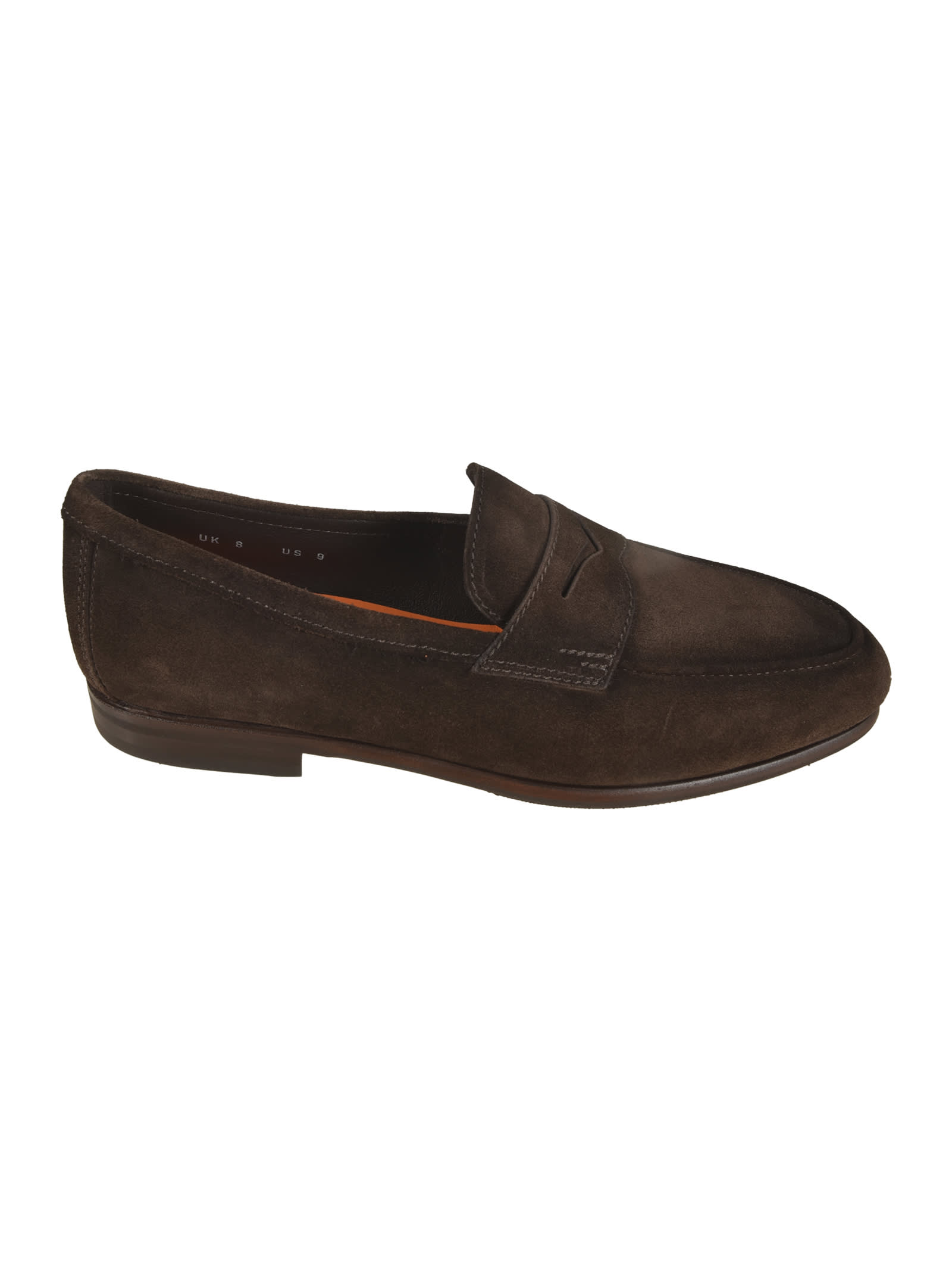 Shop Santoni Carlos Loafers In Dark Brown