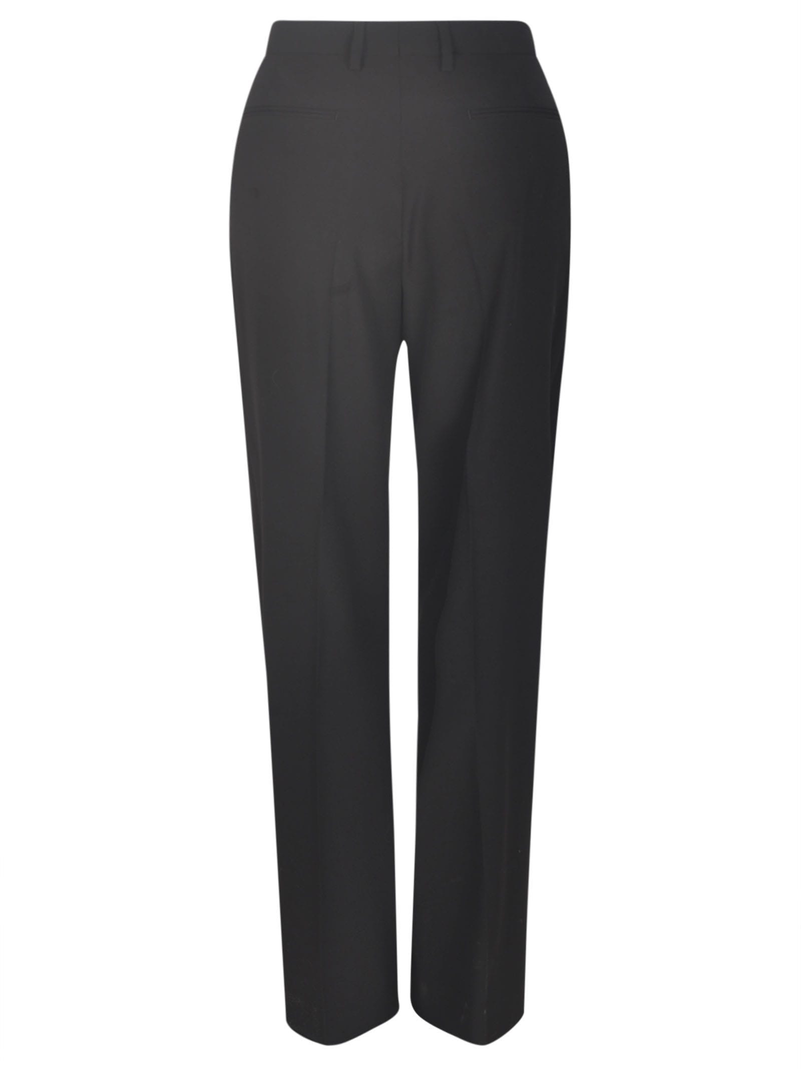 Shop Dries Van Noten Straight Leg Plain Trousers In Black