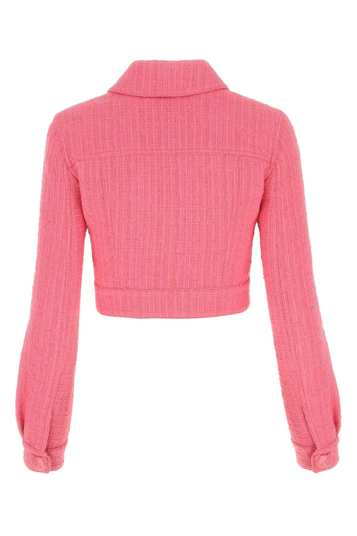 Moschino Pink Boucle Jacket In 0205