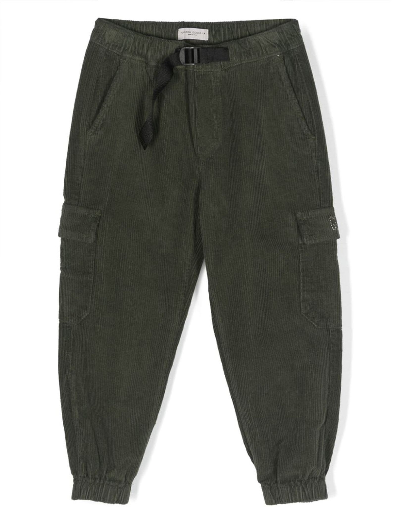GOLDEN GOOSE GREEN COTTON TROUSERS