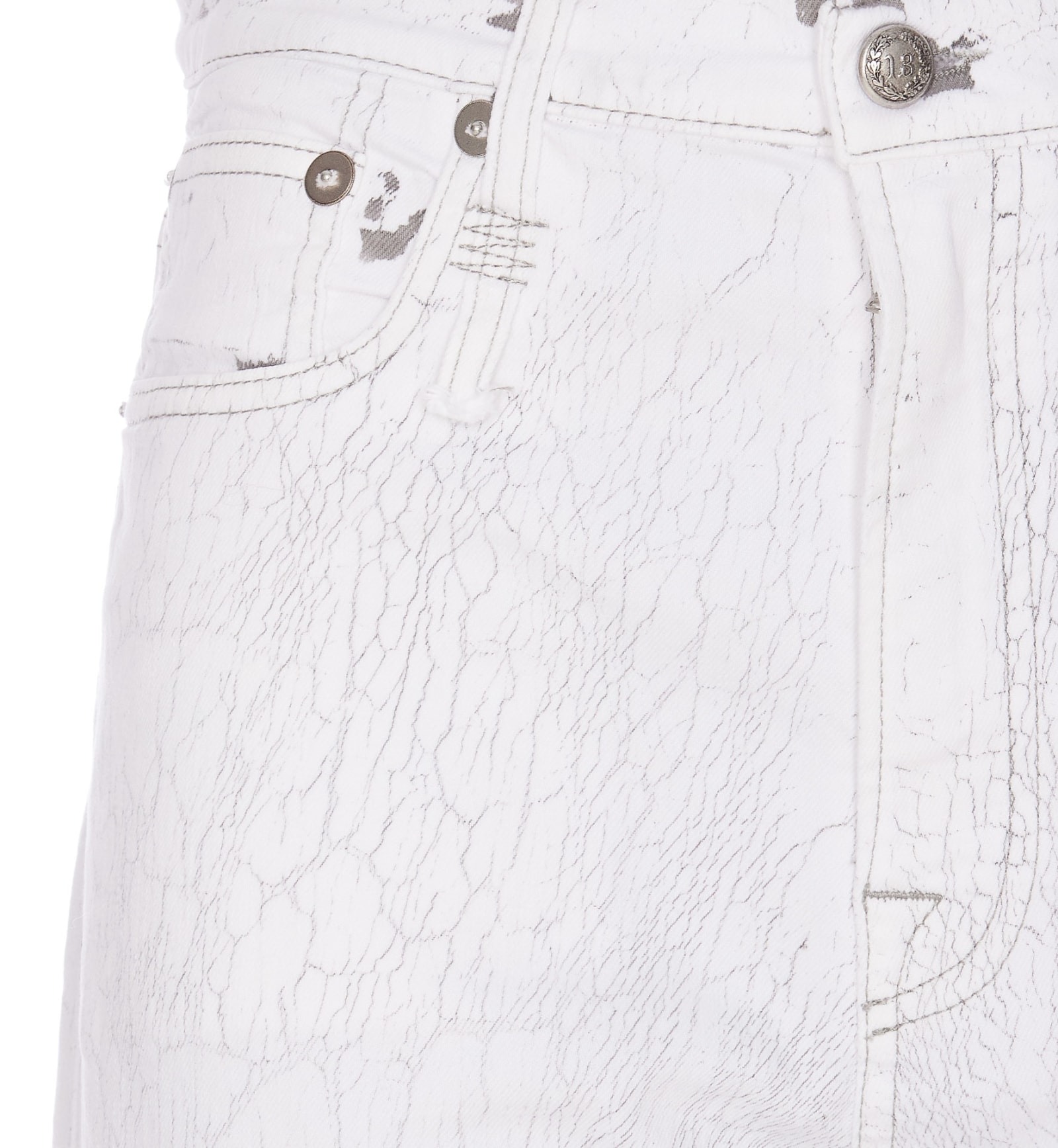 Shop R13 Jane Jeans In White/grey