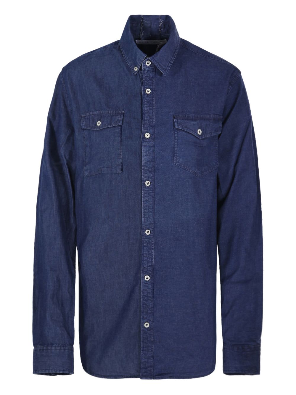 E.l.v Denim E.l.v. Denim Denim Cotton Shirt In Blue