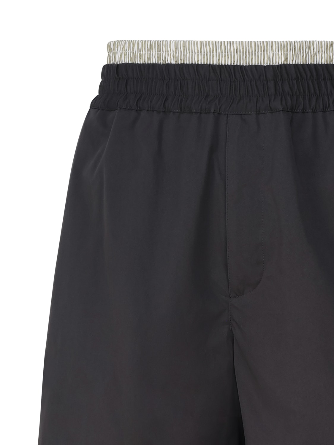 Shop Bottega Veneta Lightweight Cotton Twill Shorts In Grey