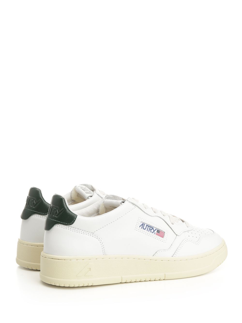 Autry Medalist Sneakers In White And Blue Leather In White