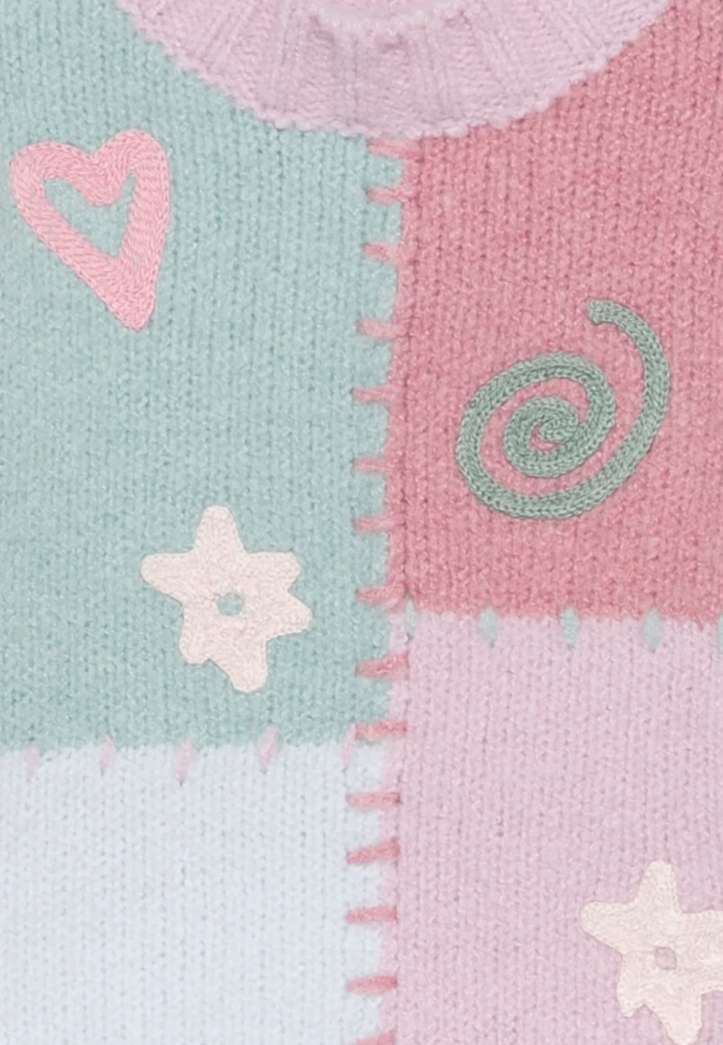 Stella Mccartney Multicolor Sweater For Baby Girl With Embroidery In Pink