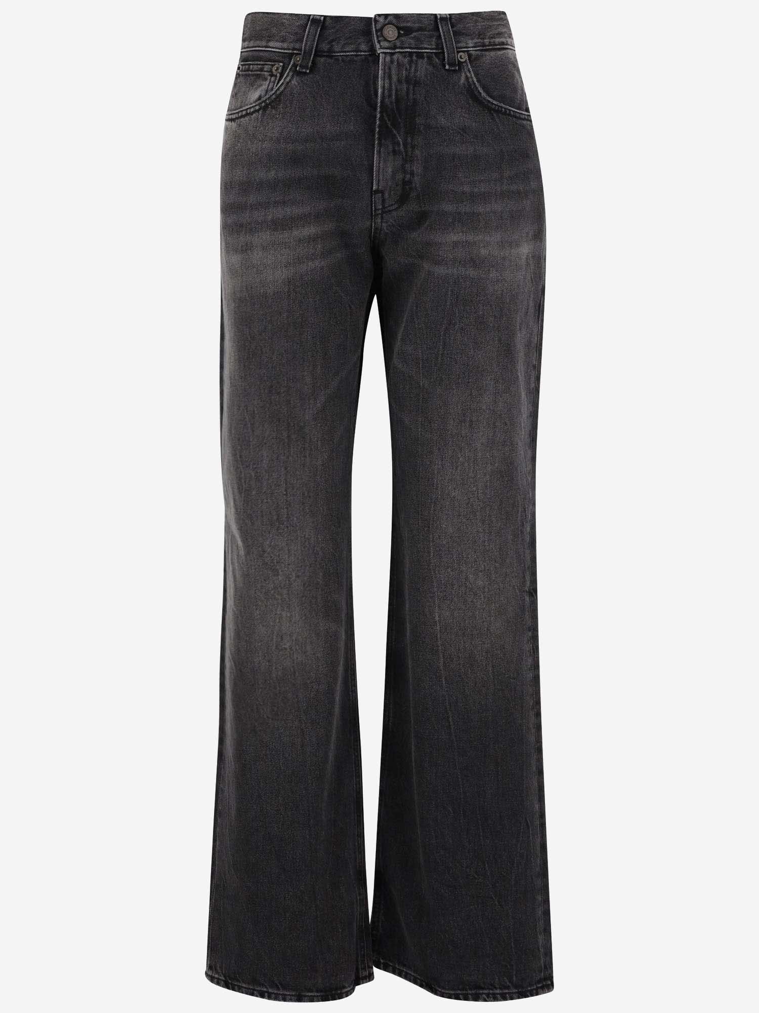 Shop Haikure Cotton Denim Jeans In Black