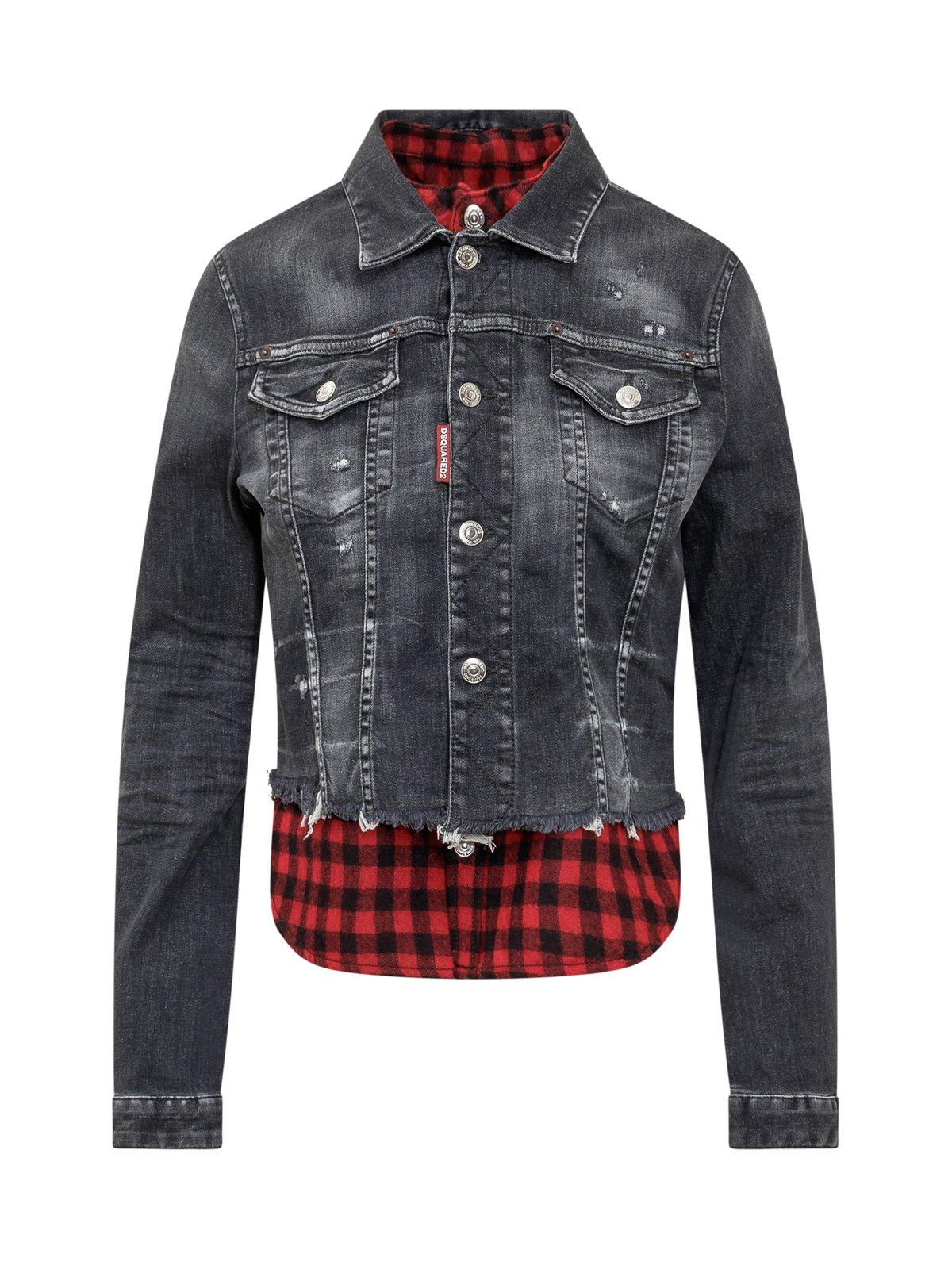 Shop Dsquared2 Panelled Button-up Jacket In Black