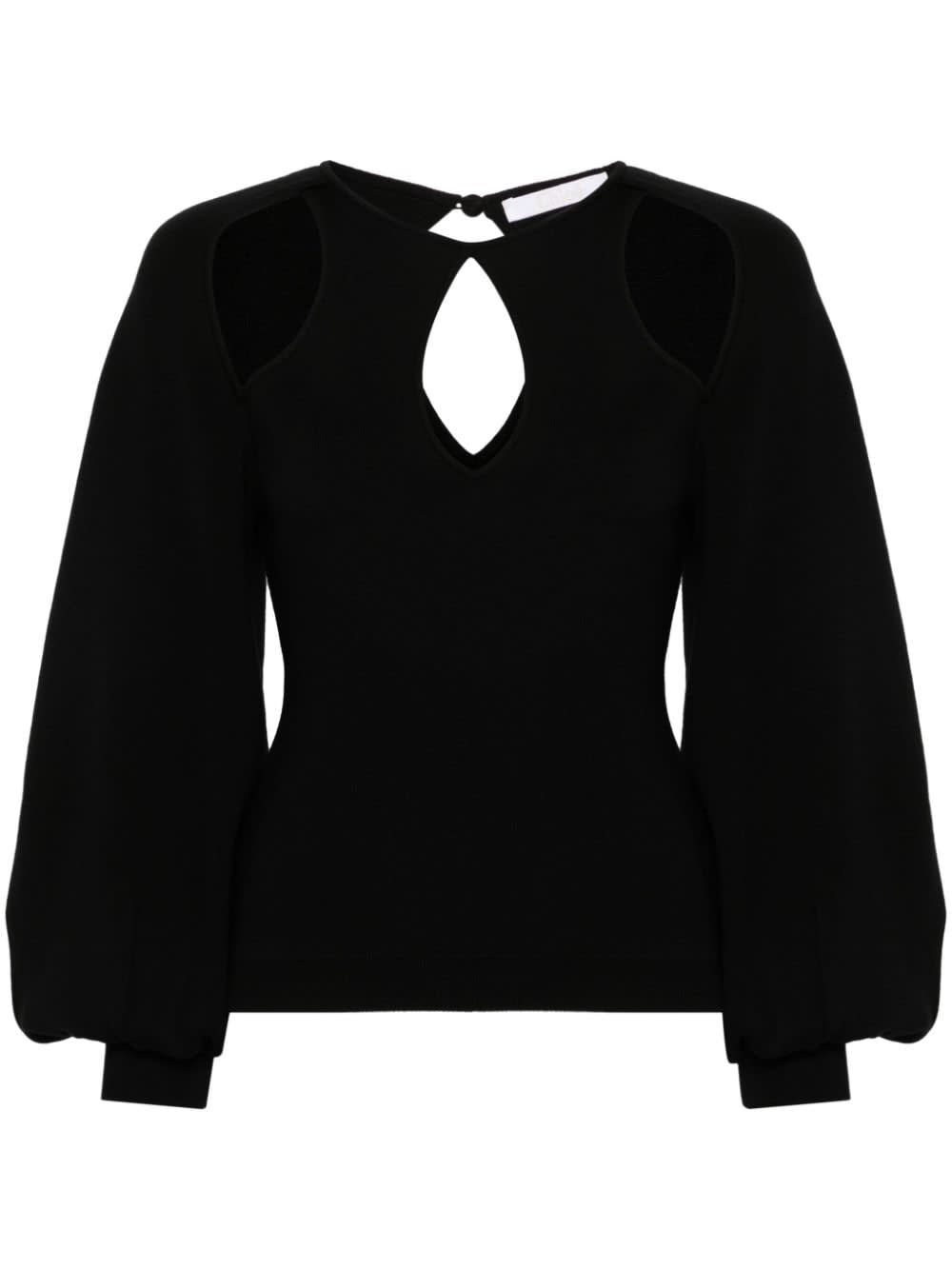 Shop Chloé Cut-out Jumper In Black