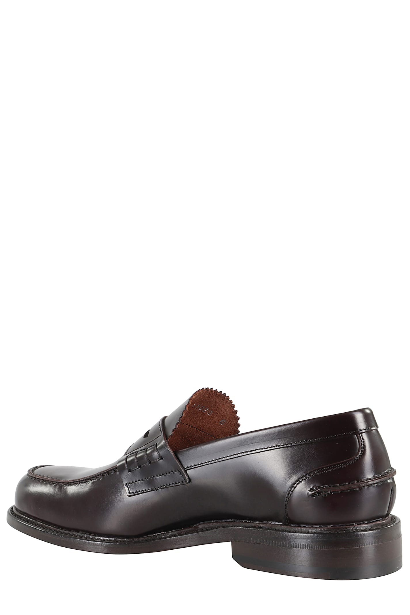 John Spencer Polished Leather Moccasin In Brown