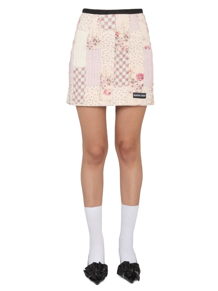 Shop Marine Serre Mini Boutis Skirt In Multicolour