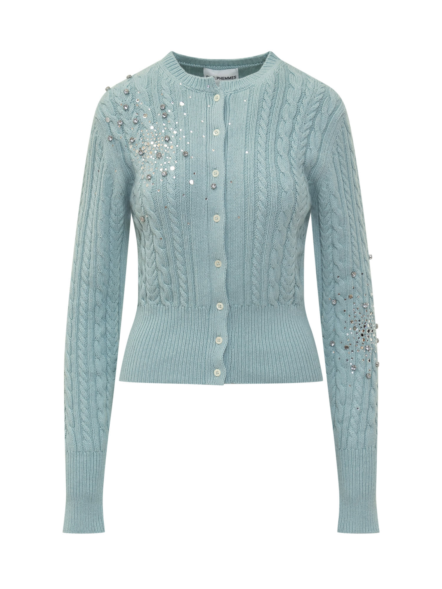 Des Phemmes Cardigan With Rhinestones