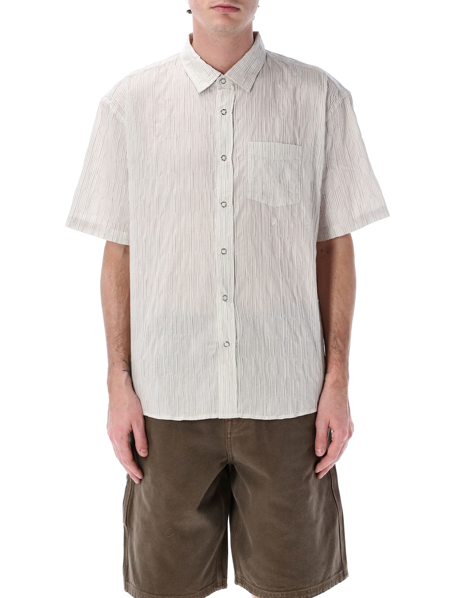 Stussy Wavy Stripe Shirt In White