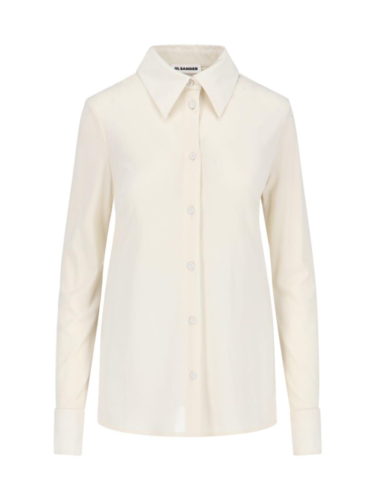 Shop Jil Sander Silk Shirt In White