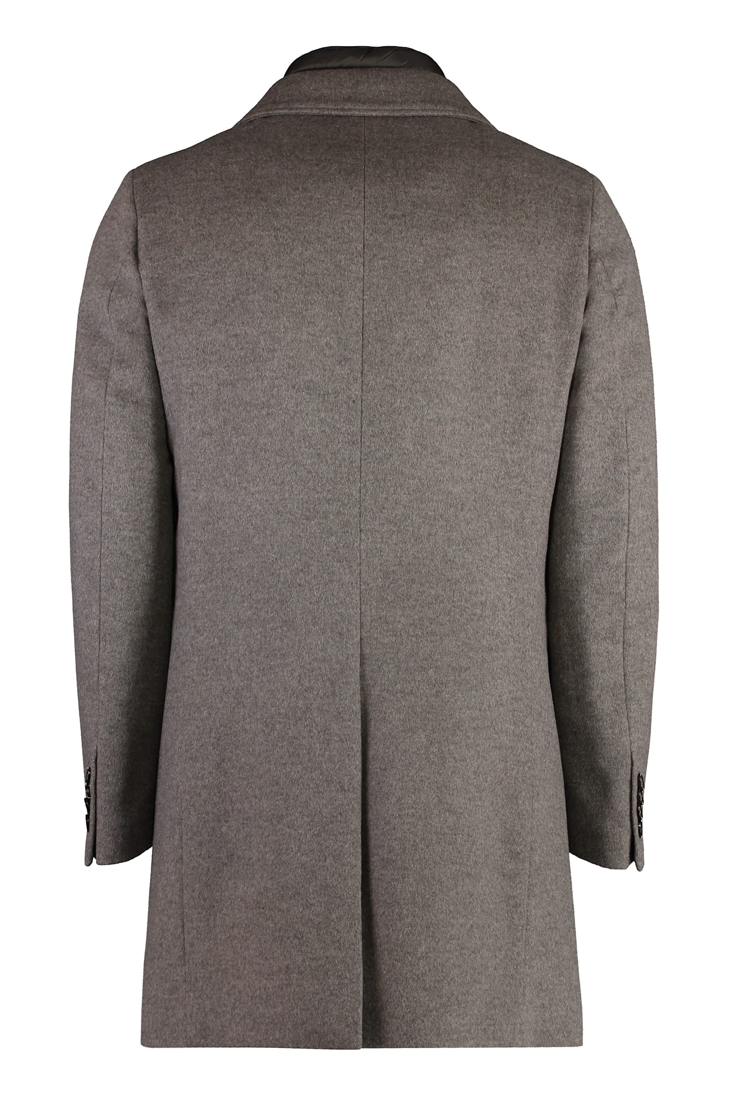 Moorer Harris Wool And Cashmere Coat In Taupe