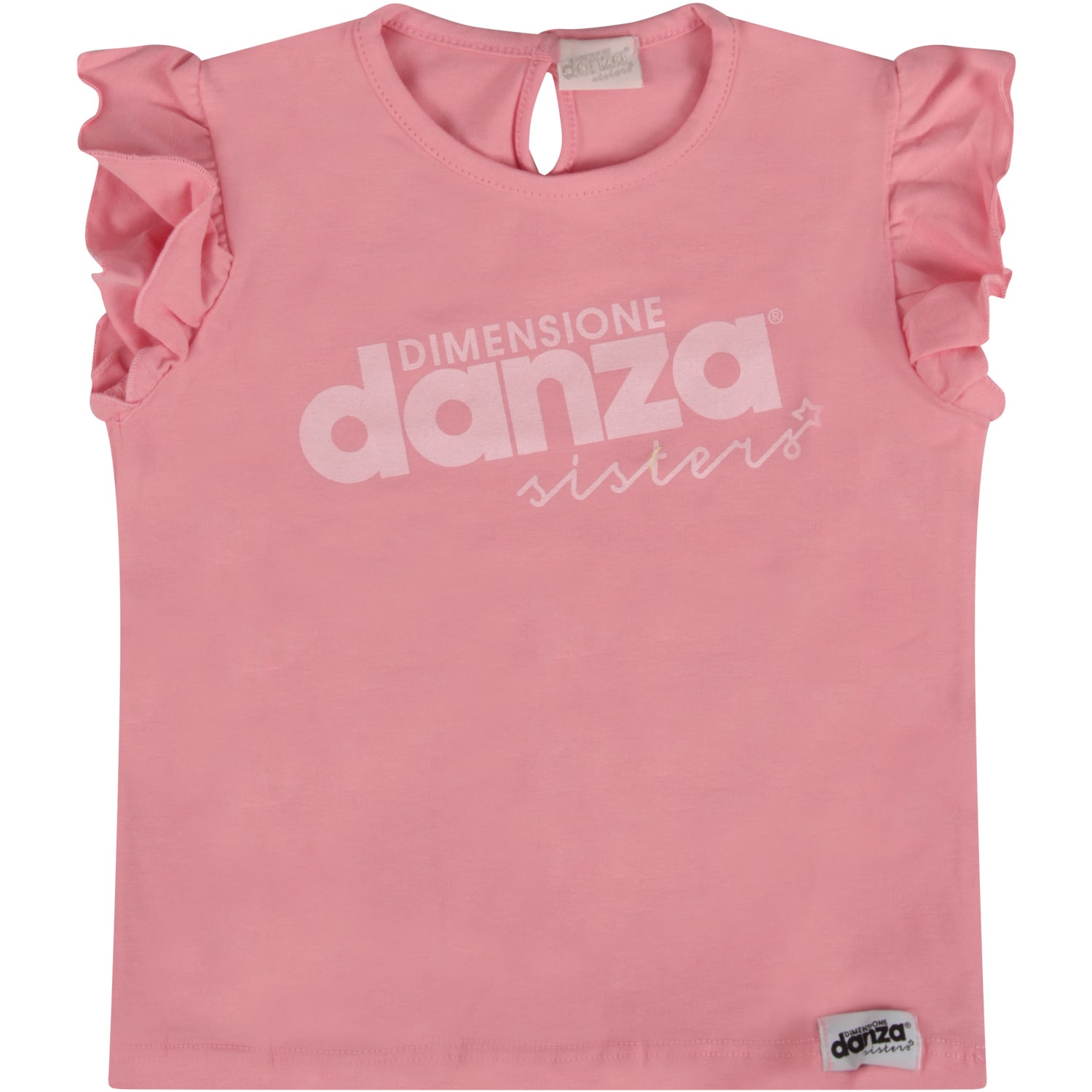 Dimensione Danza Pink T-shirt With Logo For Baby Girl