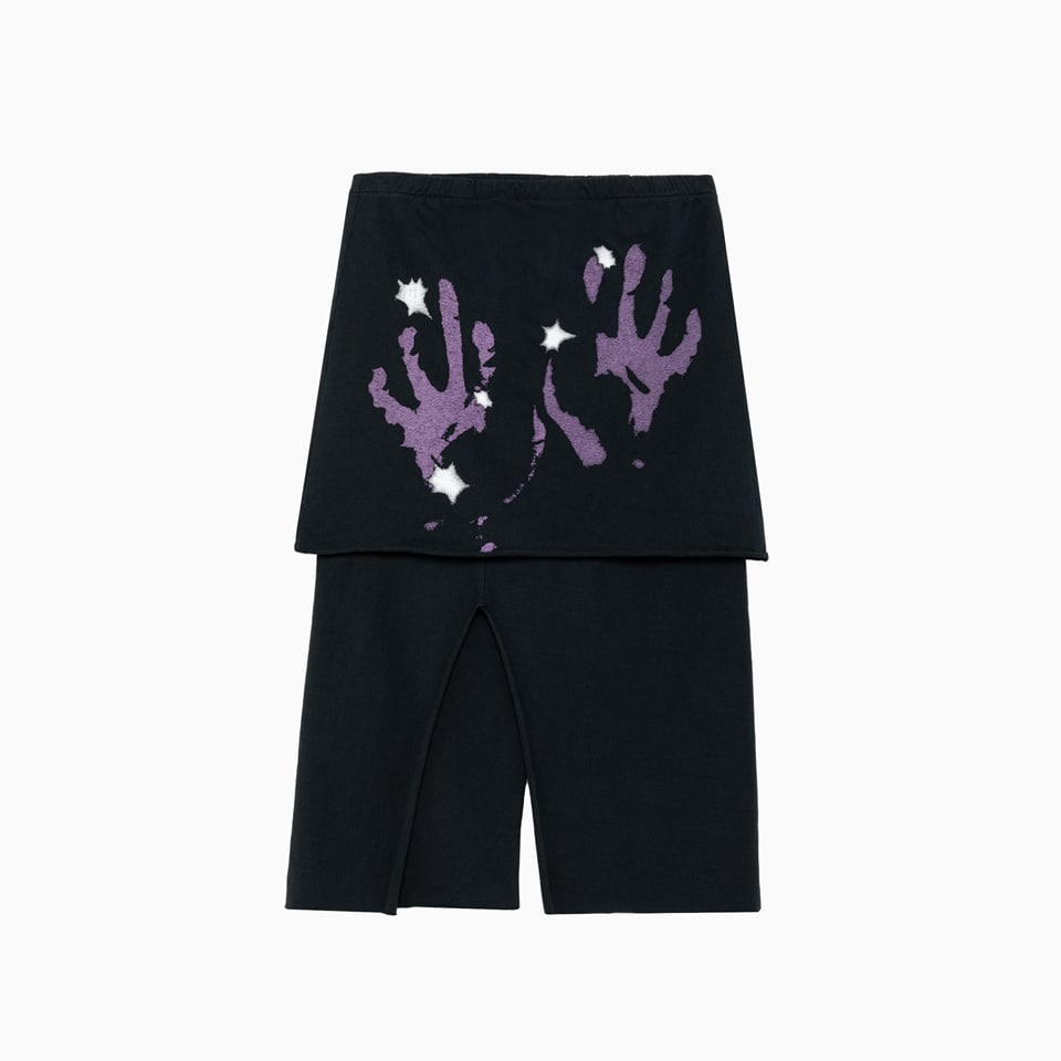 Shop Our Legacy Slashed Skirt In Lilac Taste Of Hand Print