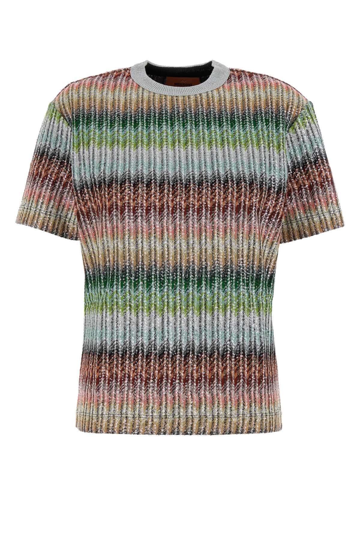 Embroidered Viscose Blend T-shirt