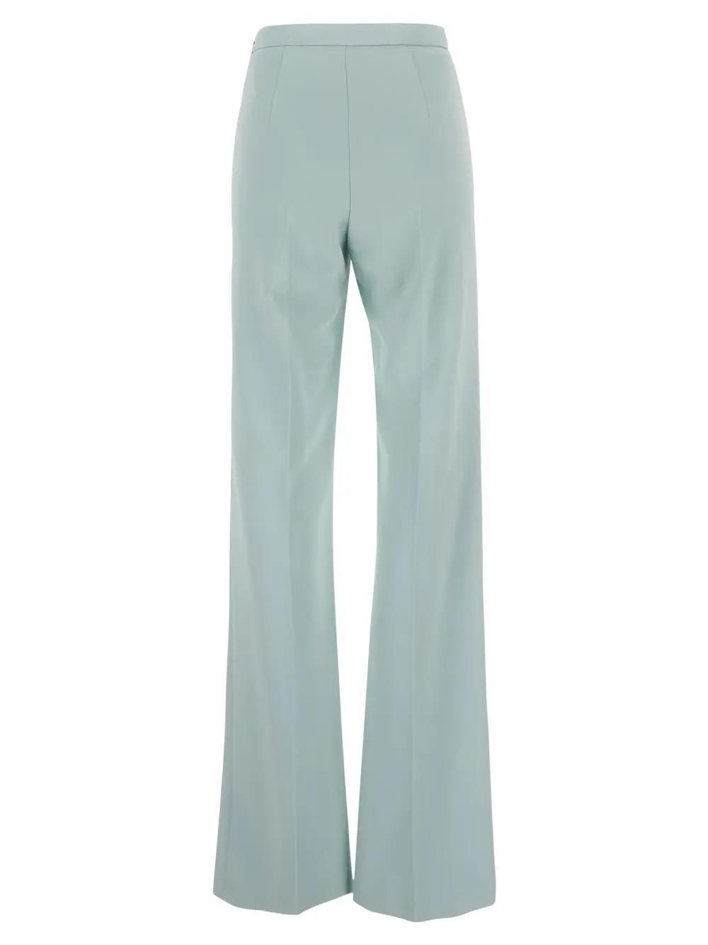 Shop Elisabetta Franchi Flare Trousers In Water