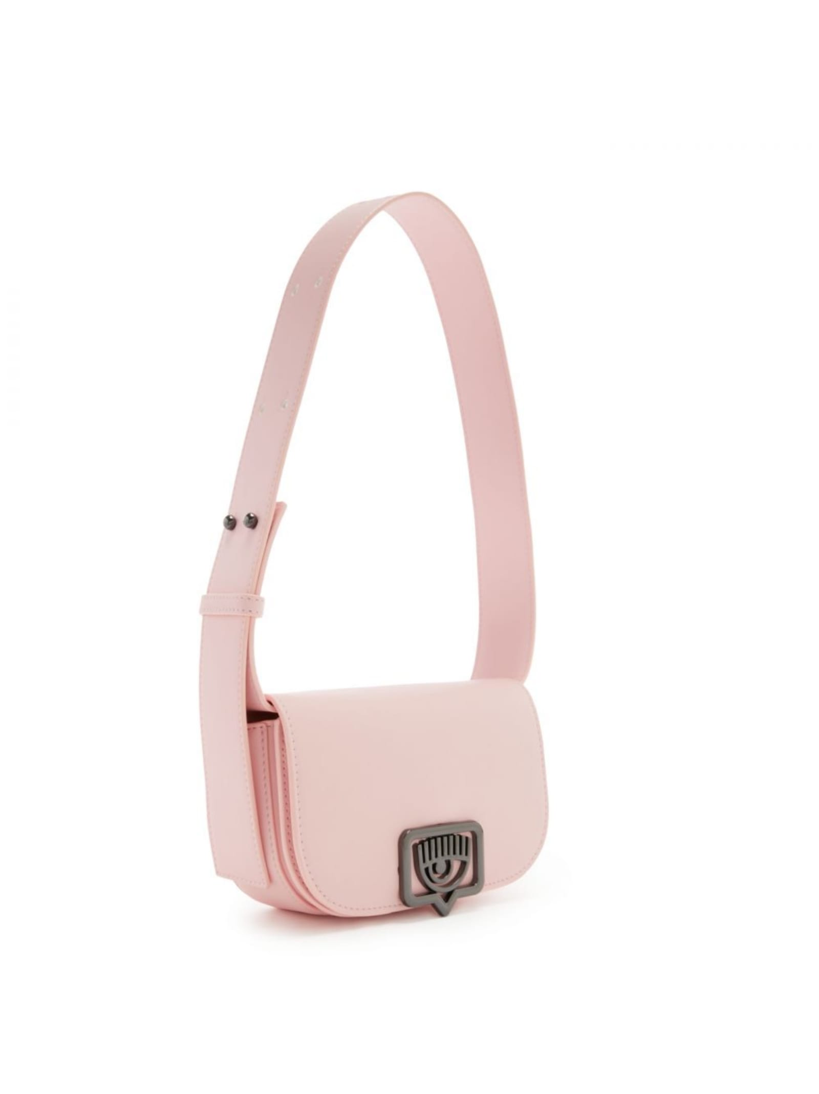 Chiara Ferragni Eyelike-plaque Shoulder Bag In Pink