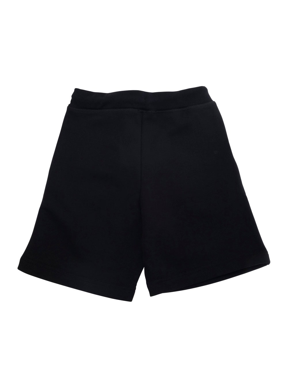 Dsquared2 Black Shorts With Drawstring Elastic Waist And Logo Lettering On The Front In Cotton Boy In Black