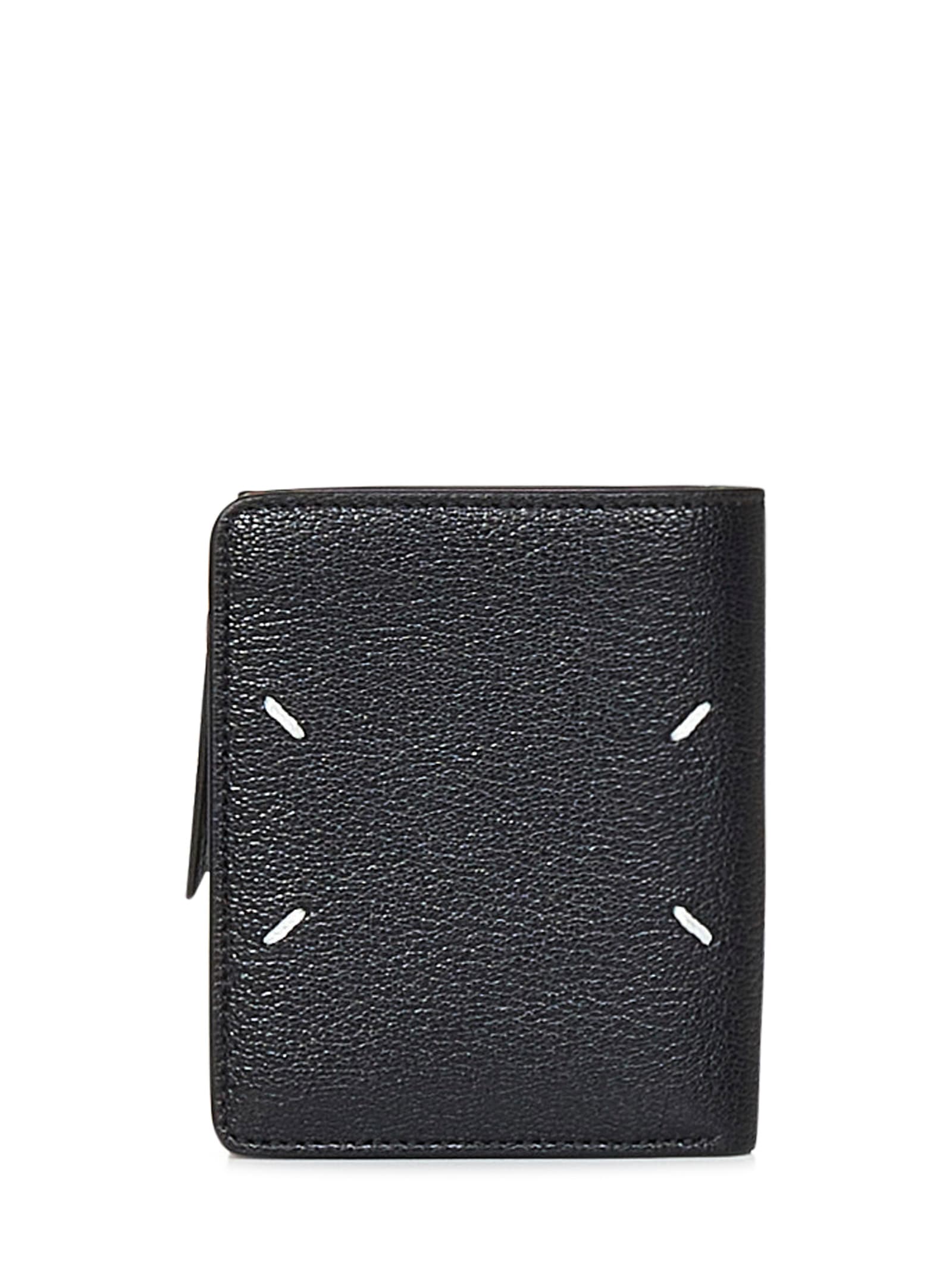 Shop Maison Margiela Four Stitches Wallet In Black